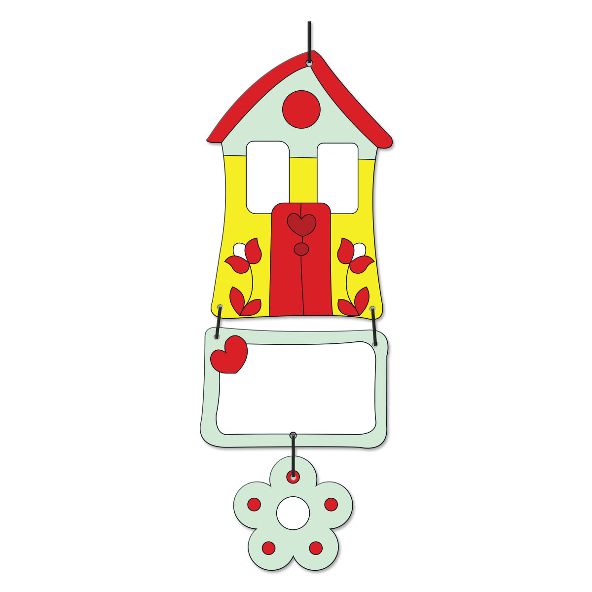 iCraft DIY House Danglers Kit - Home Decor Craft for Kids iCraft